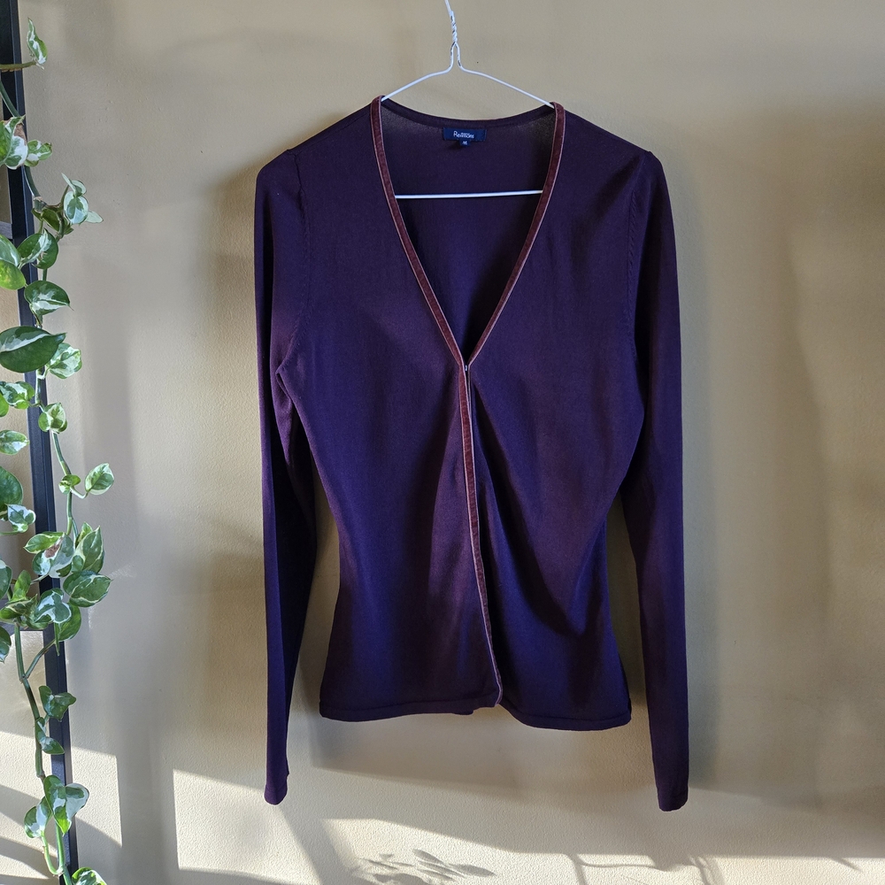 Purple Long Sleeve Cardigan
